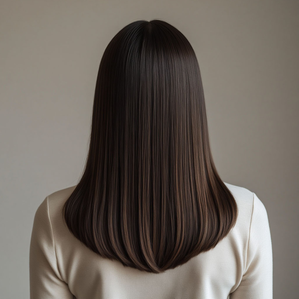 Стрижка волос ровным срезом (на чистые волосы)