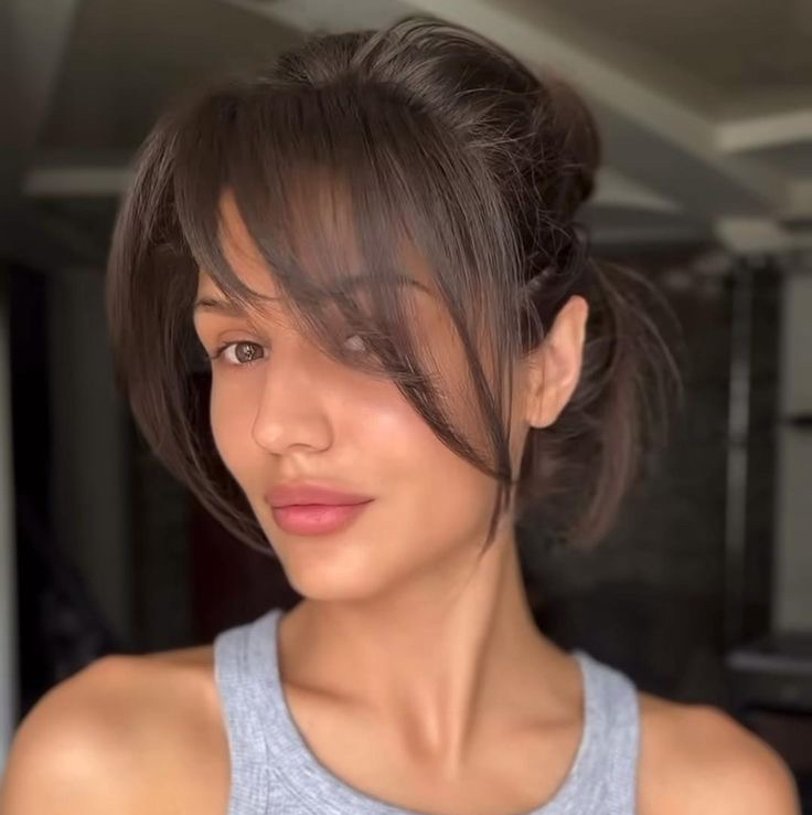 Кератиновое выпрямление челки