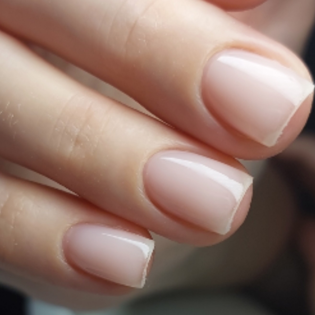 Комбинированный маникюр без покрытия