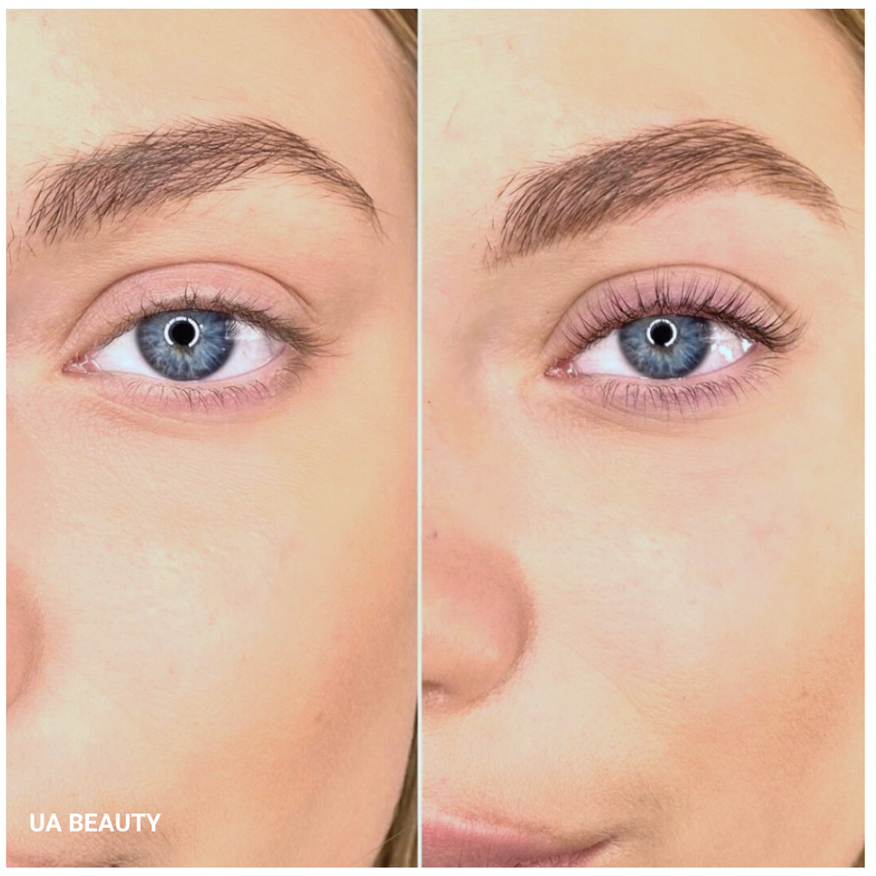 Laminado de pestañas + diseño y tinte de cejas