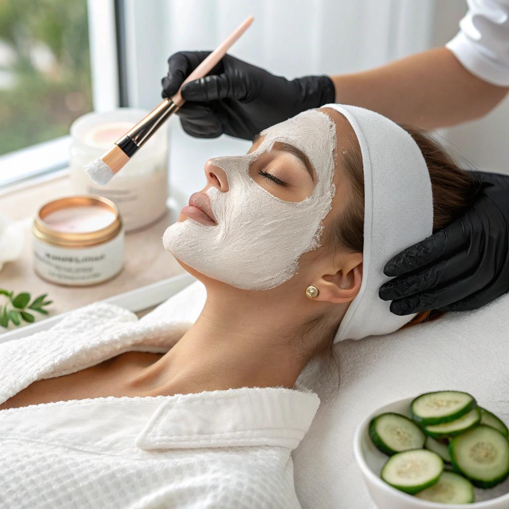 Атравматическая чистка лица + пилинг + альгинатная маска