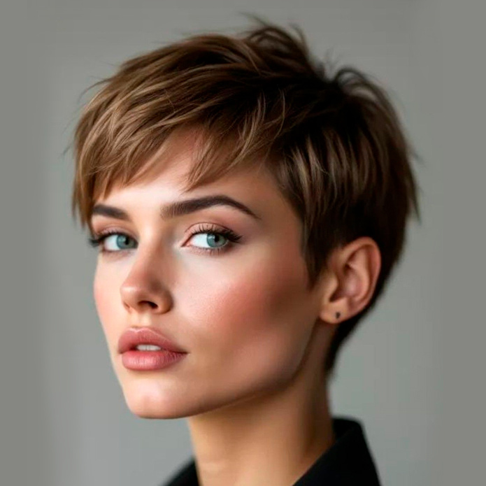 Женская стрижка на короткие волосы