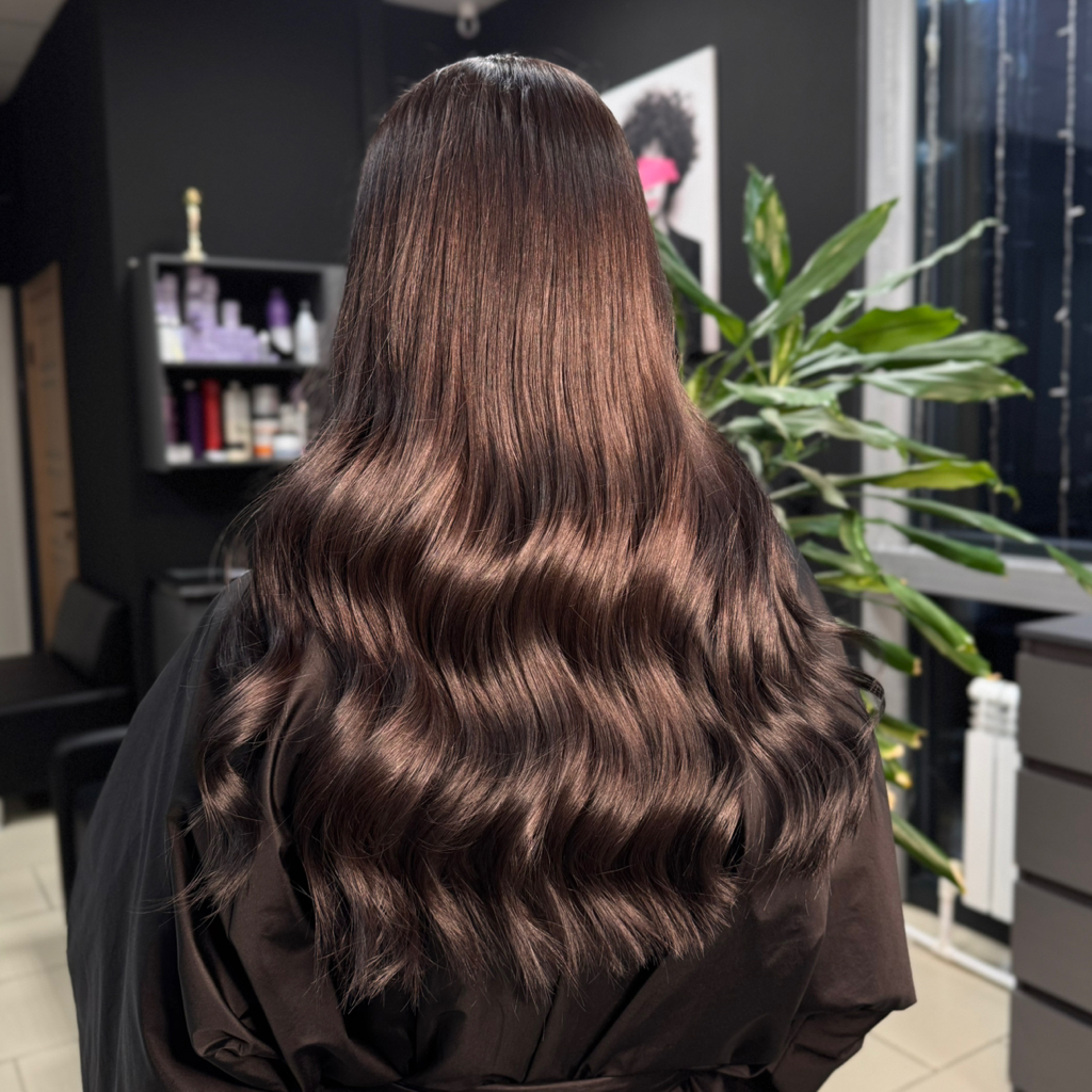 Окрашивание в один тон / тонирование ( волосы ниже лопаток )