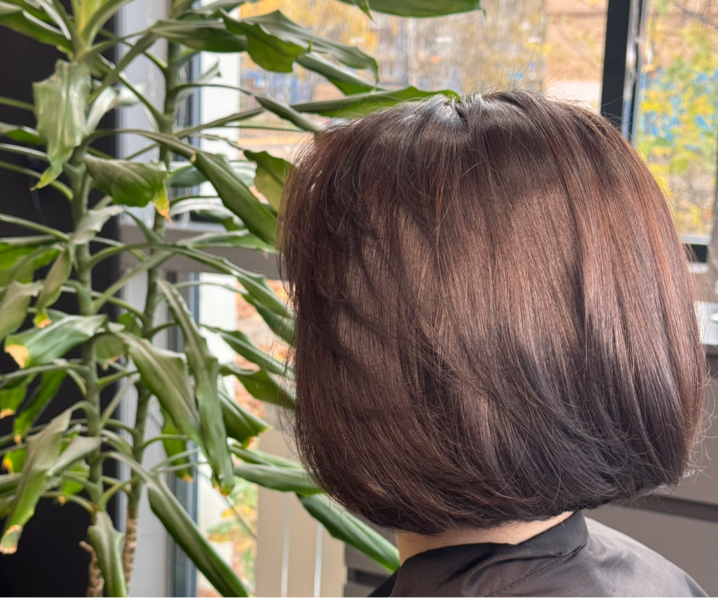 Окрашивание в один тон / тонирование ( волосы до плеч )