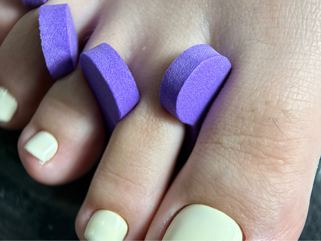 Обработка только пальчиков с покрытием