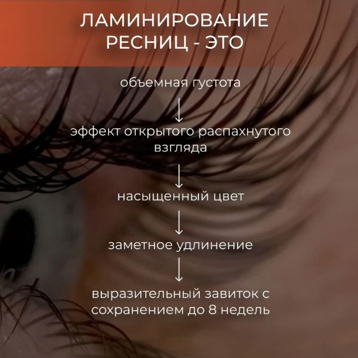 Комплекс: Лами ресниц+ДУ бровей с окрашиванием