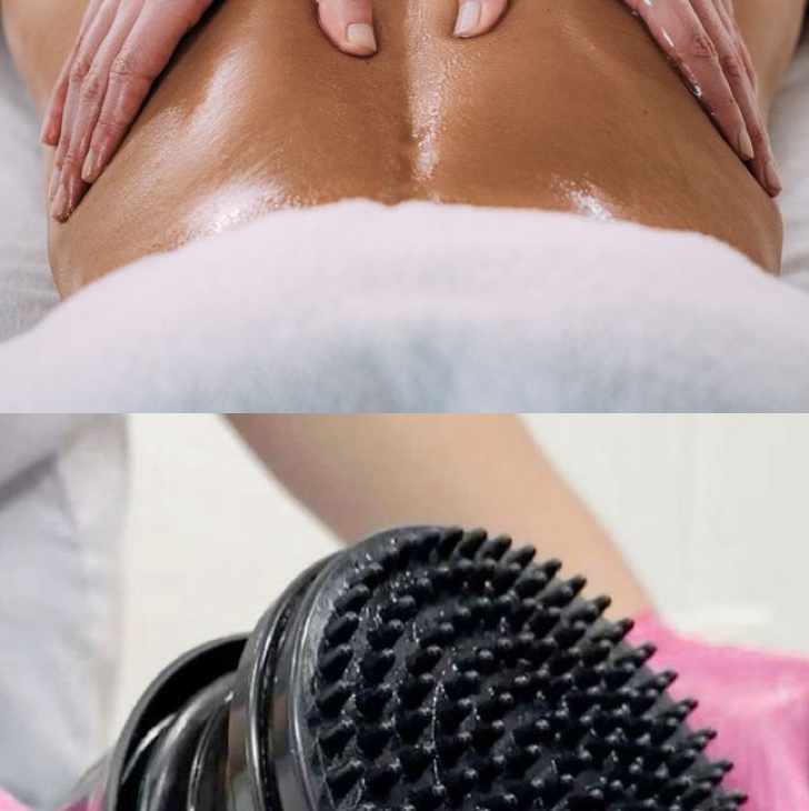 Массаж спины и шейно-воротниковой зоны вибрационный + ручной -  (20 минут )