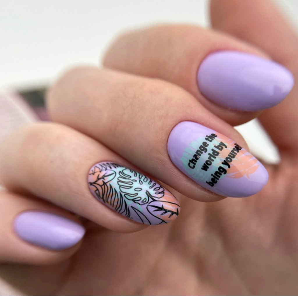 Маникюр с покрытием + дизайн