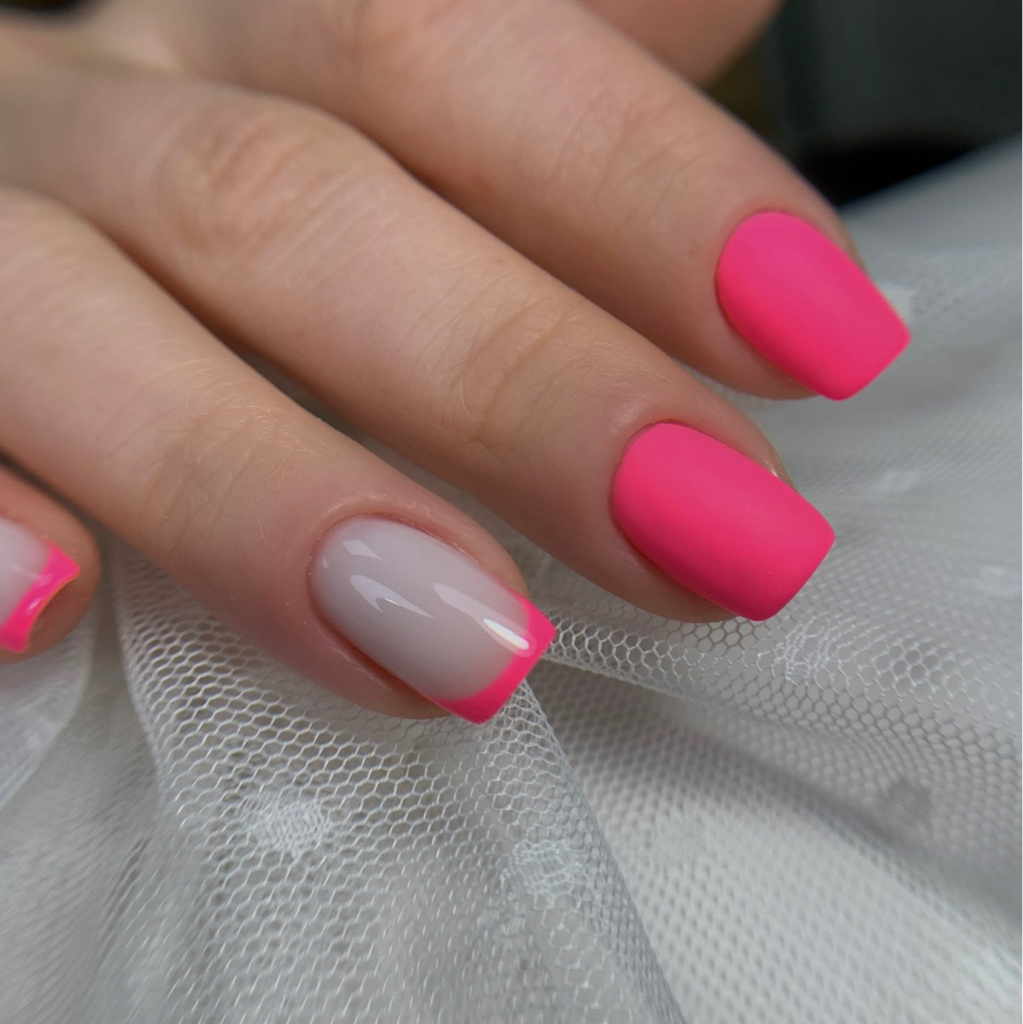 Френч/ лунки/ кошка/ мрамор Все ногти