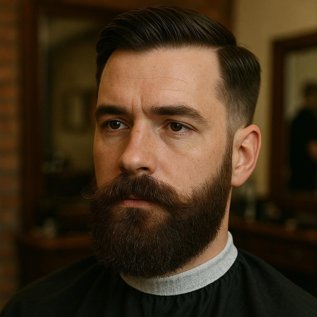 Мужская стрижка + коррекция бороды