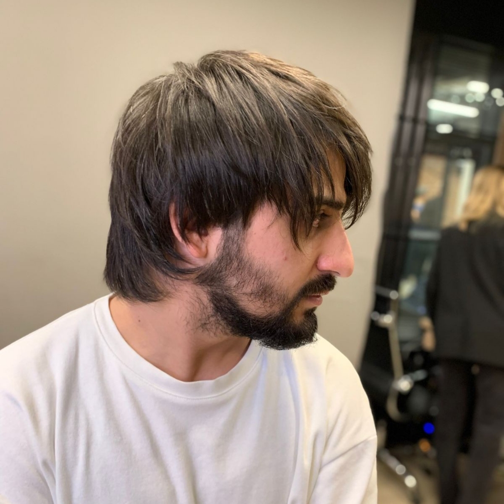 Стрижка мужская ножницами (длинная стрижка)