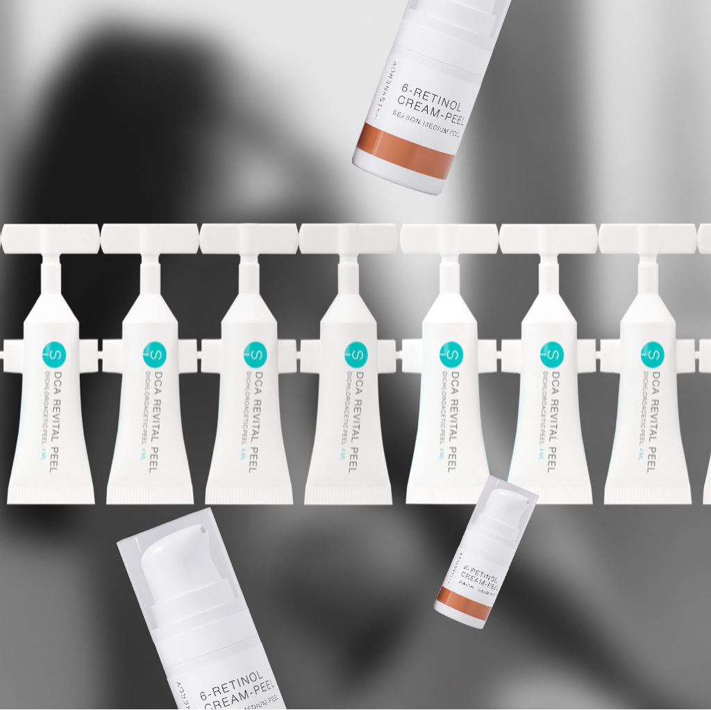 КОМБО КРАСИВОЙ КОЖИ ПИЛИНГ DCA+ КАРБОКСИТЕРАПИЯ + 6RETINOL