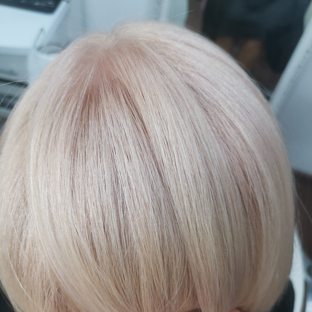 тотал блонд на длину по лопатки