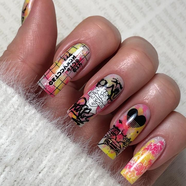 Стемпинг 10 ногтей