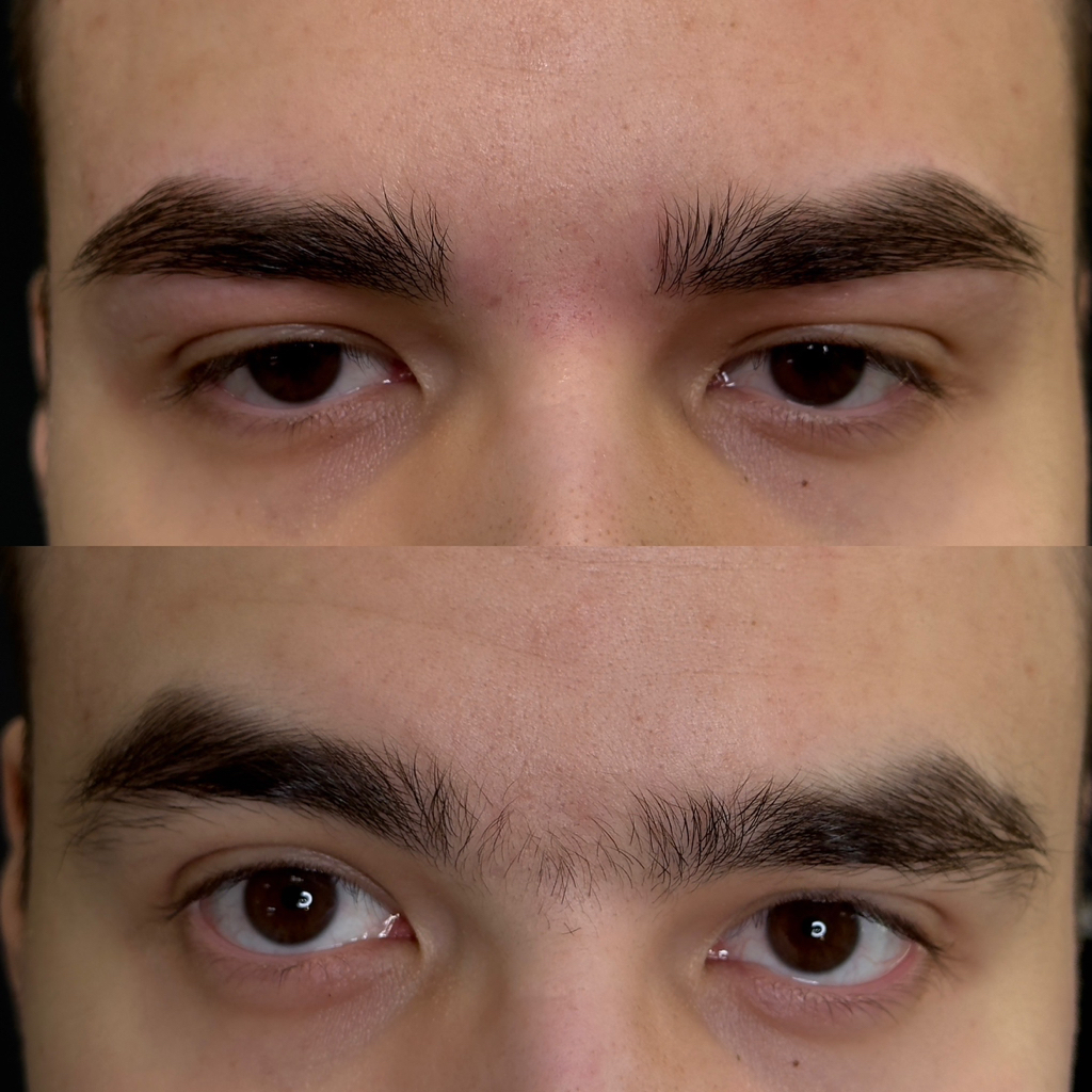 Мужская коррекция бровей