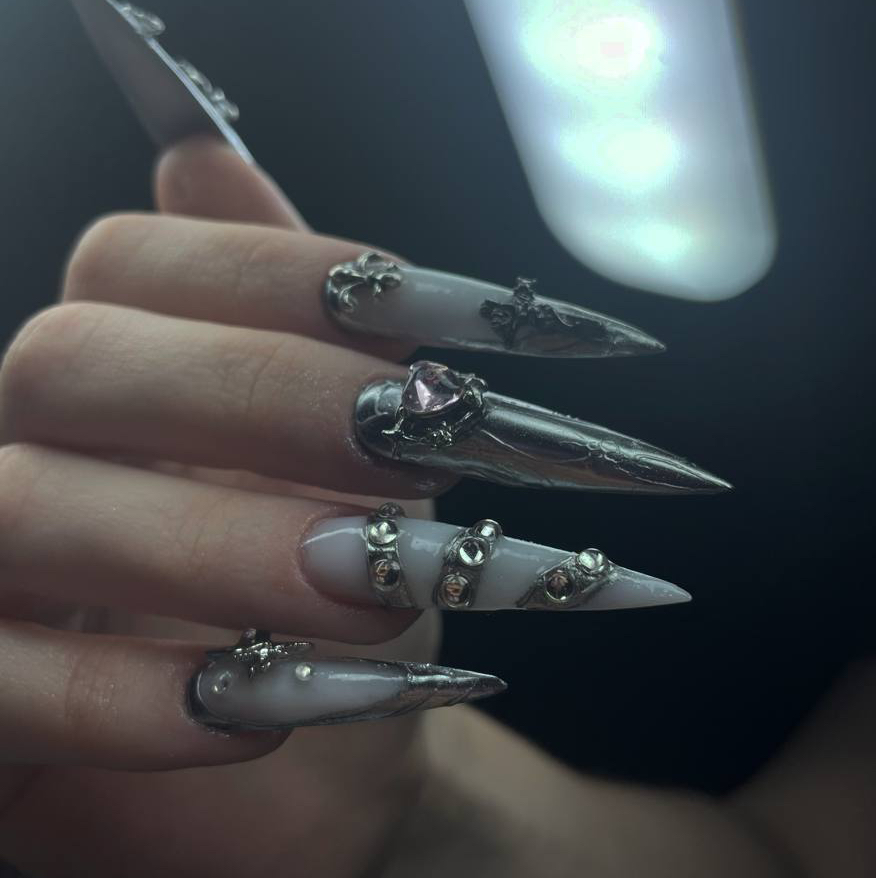 Сложный дизайн на всех 10 пальцах