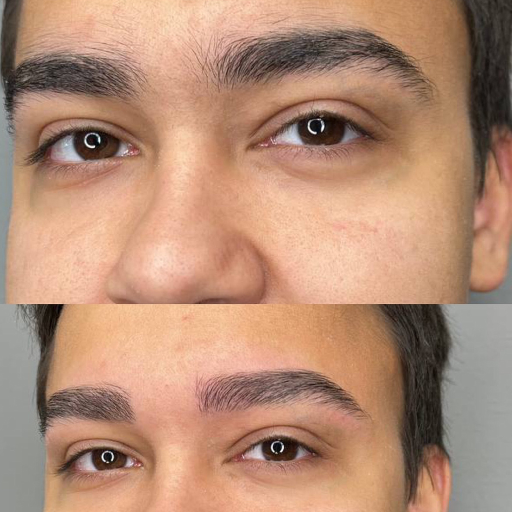 Мужская коррекция бровей