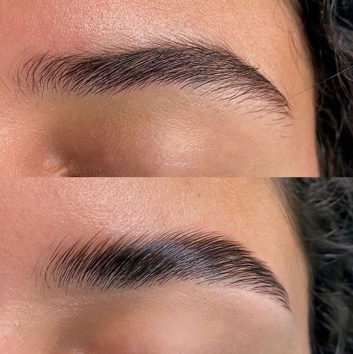 Коррекция бровей с окрашиванием