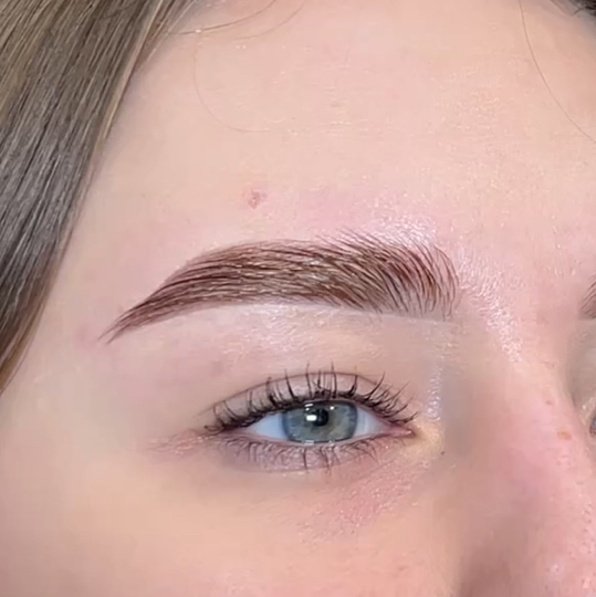 Осветление бровей  + тонирование + коррекция