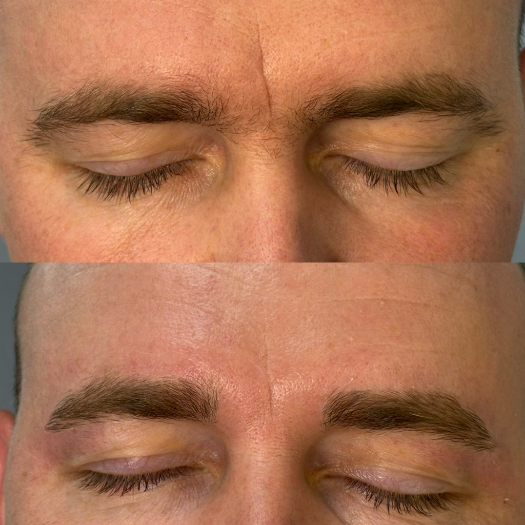 Мужская коррекция бровей