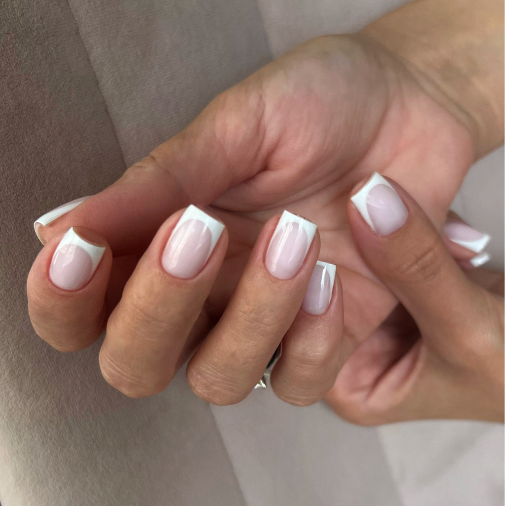 Комбинированный маникюр + ФРЕНЧ / дизайн / втирка