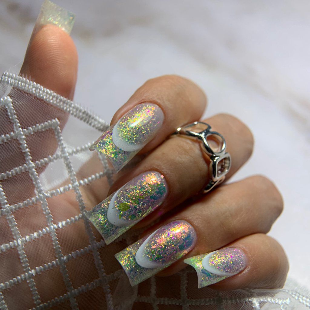 Наращивание на верхние формы покрытие с дизайном