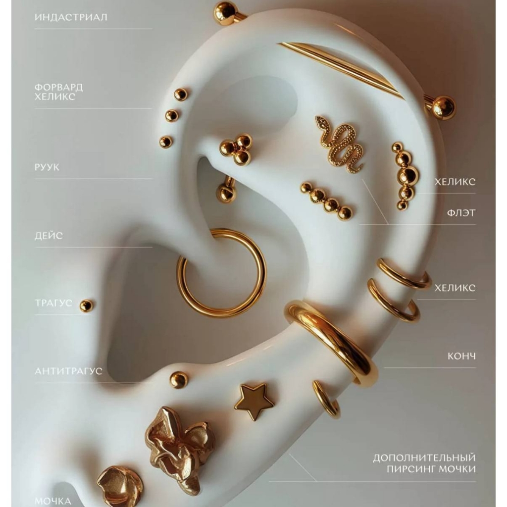 Пирсинг ушей