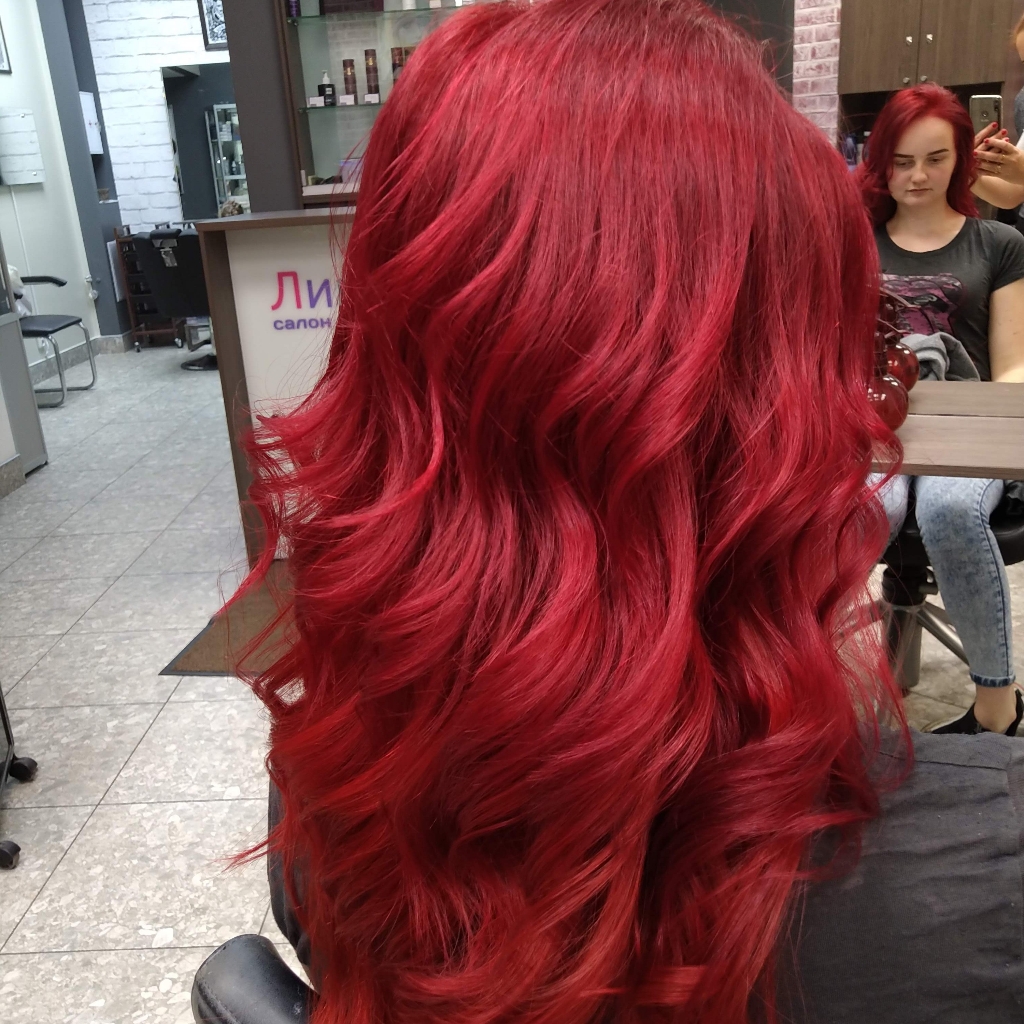 окрашивание, тонирование длинные волосы (работа)