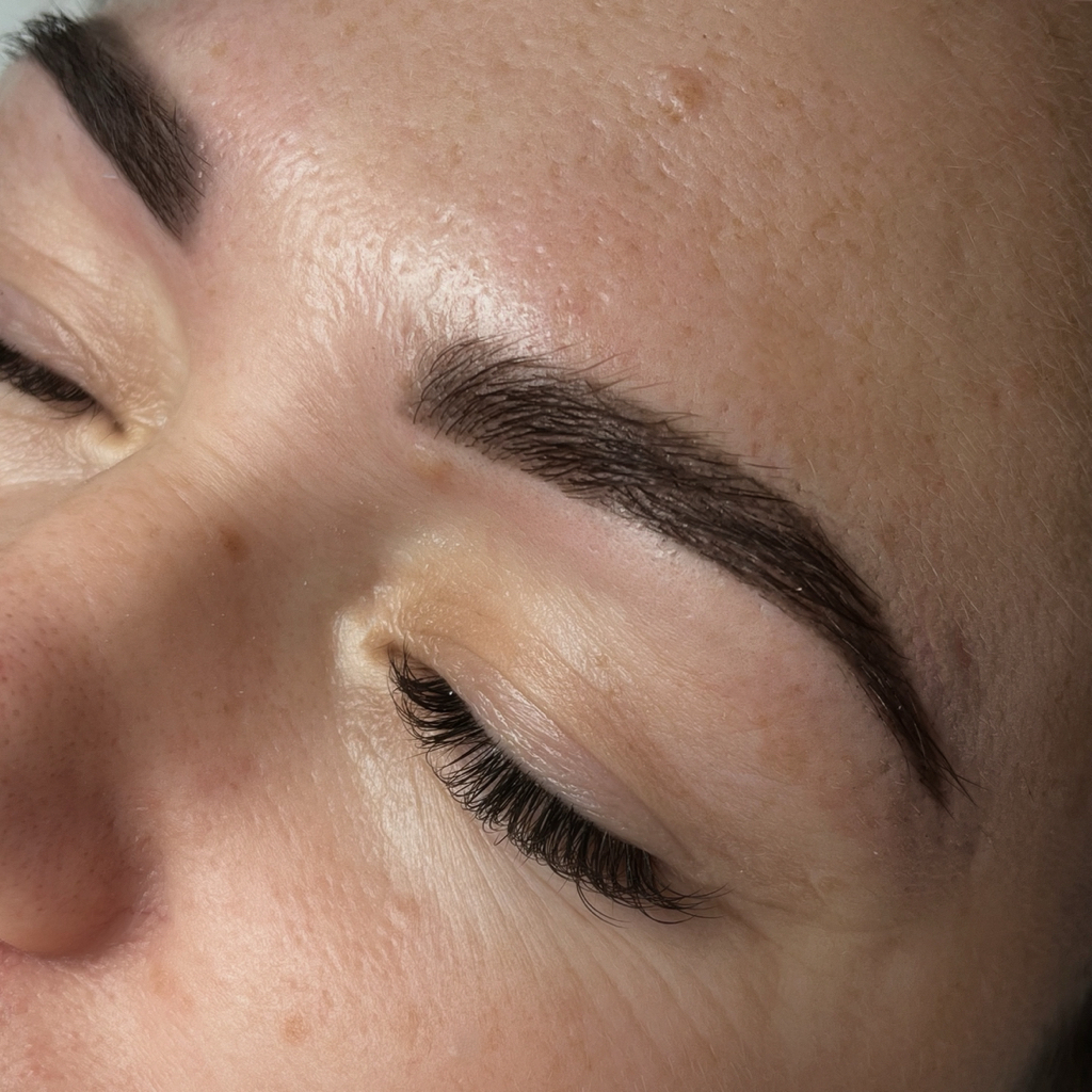 Коррекция бровей + окрашивание