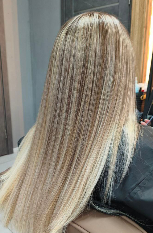 Мелирование экстра длинные волосы + тонирование (ниже лопаток)