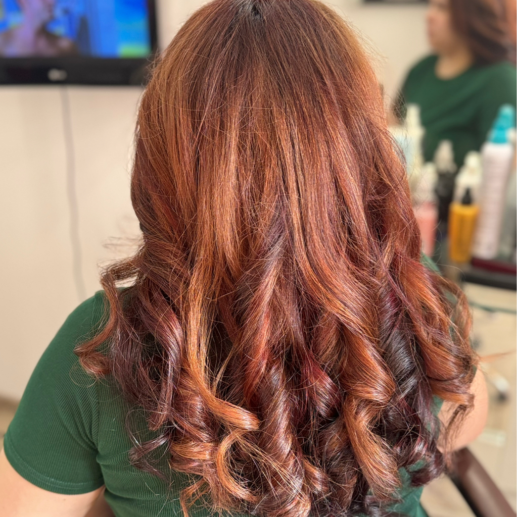 Окрашивание 1 тон ( длинные волосы )