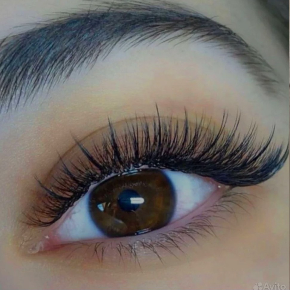Наращивание ресниц мокрый эффект, разряка