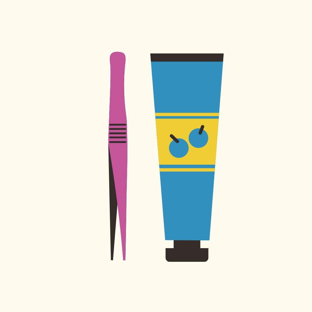 Коррекция + окрашивание бровей (краской Estel)