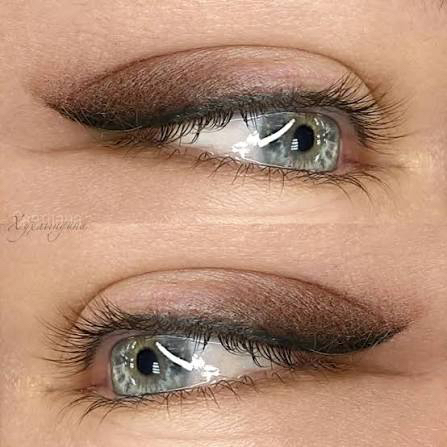 Перманентный макияж межреснички+стрелочка