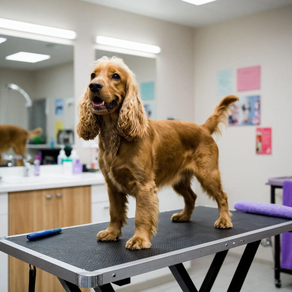 Английский Кокер спаниель стрижка под машинку до 1 см