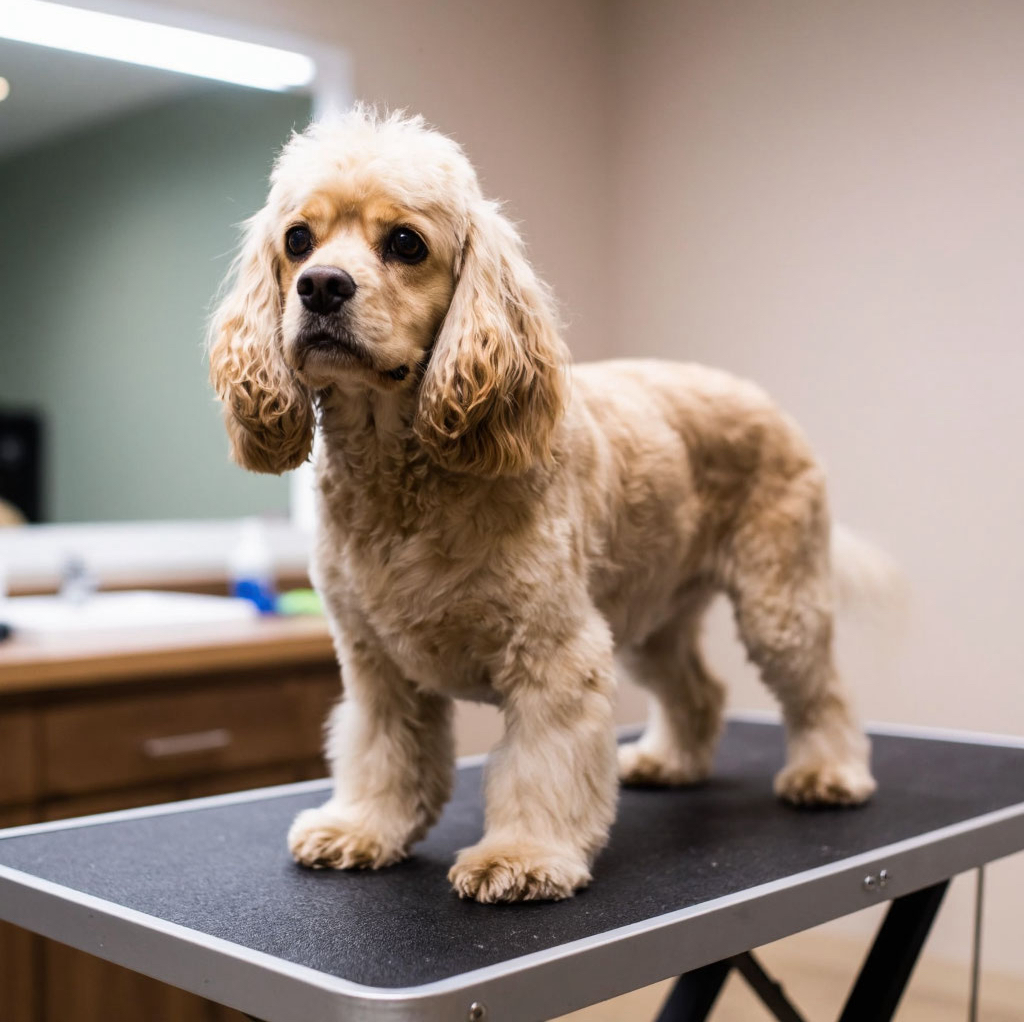 Американский Кокер спаниель комплекс услуг стрижка по породе, либо под щенка