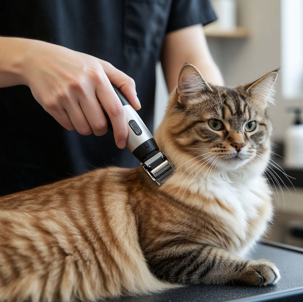 Кошка комплекс со стрижкой без хозяина