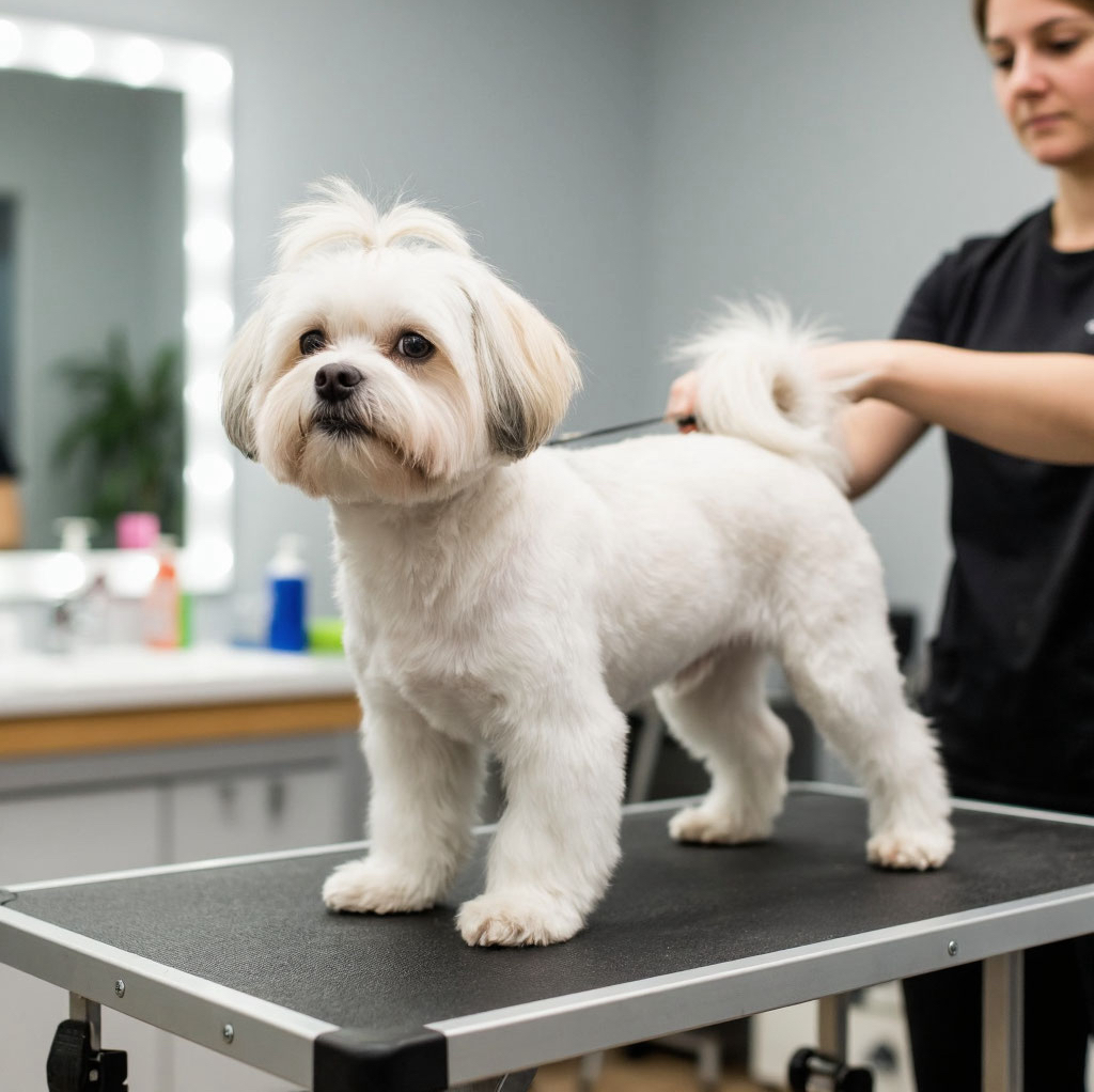 Мальтийская болонка комплекс услуг  по породе с длинной шерстью