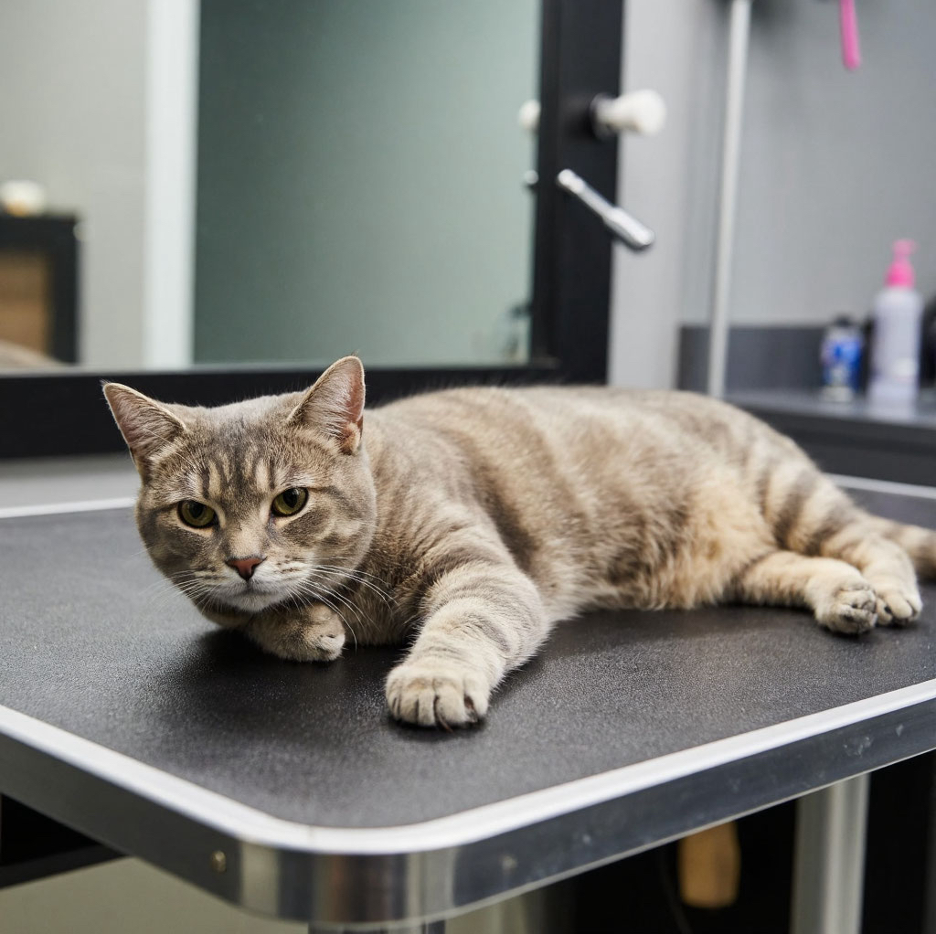 Кошка гладкошерстная экспресс линька