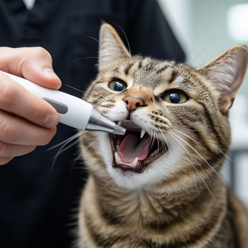 Ультразвуковая чистка зубов для кошек
