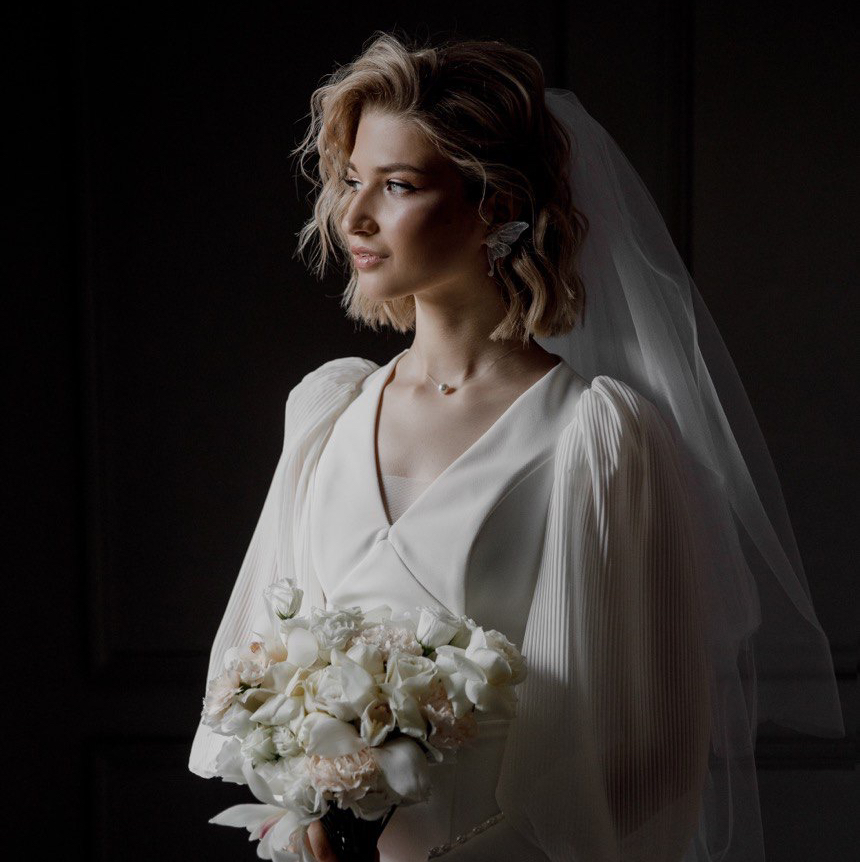 Прическа невесты