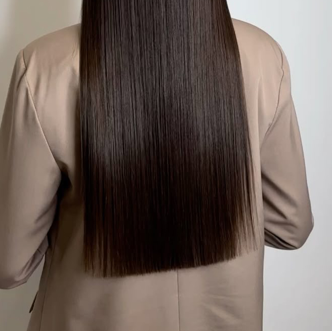 Стрижка кончиков прямой срез