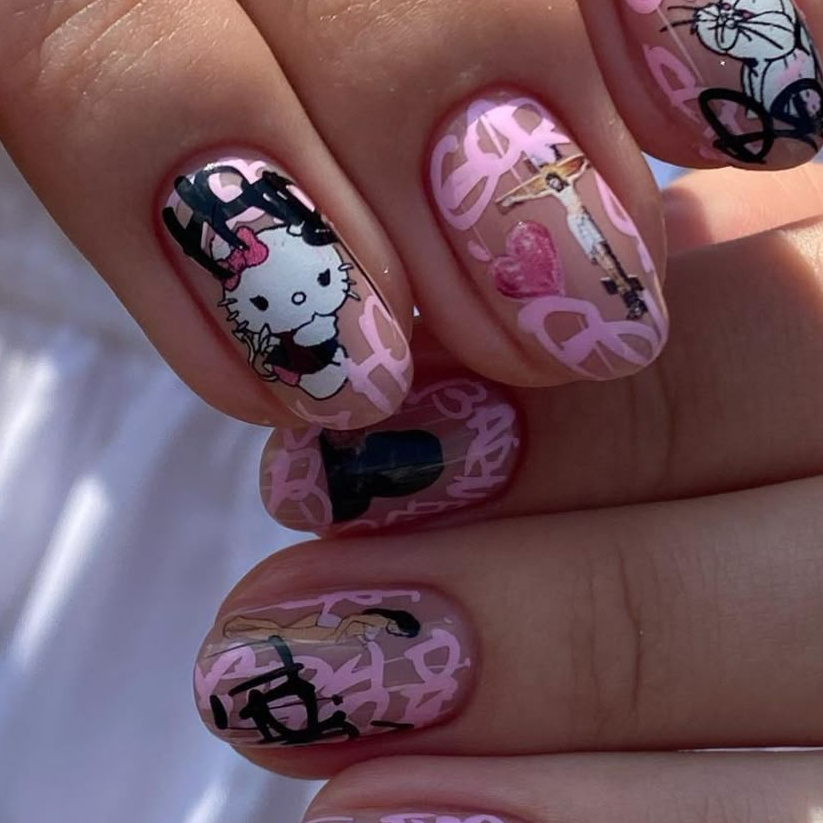 Наклейки на все ногти