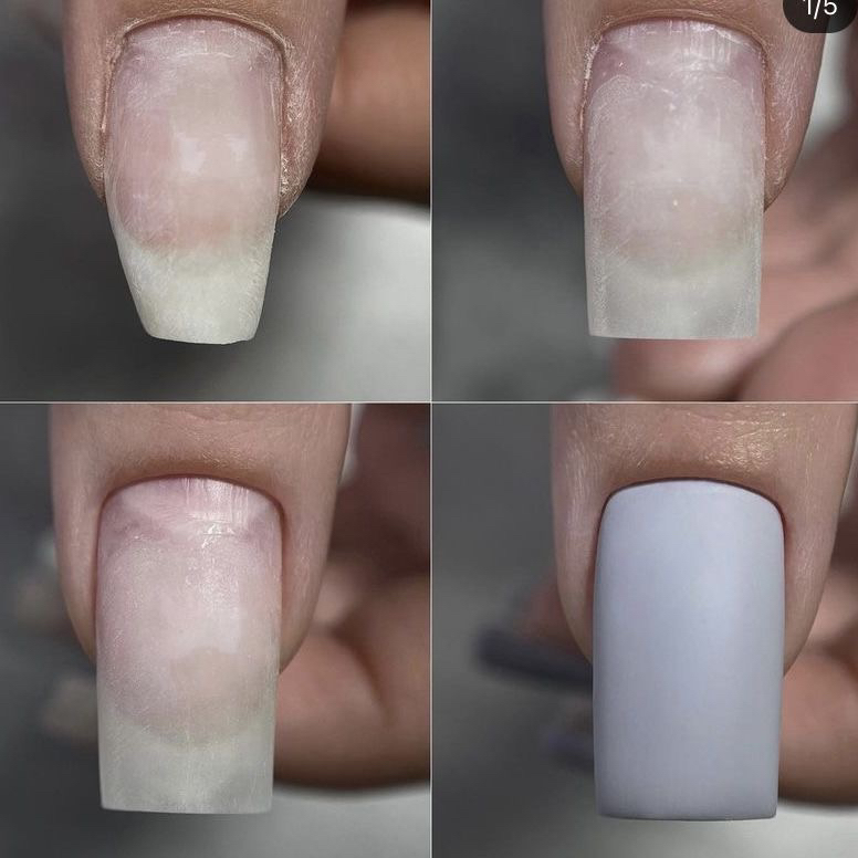 Сложная коррекция ногтей длинные/клюющие