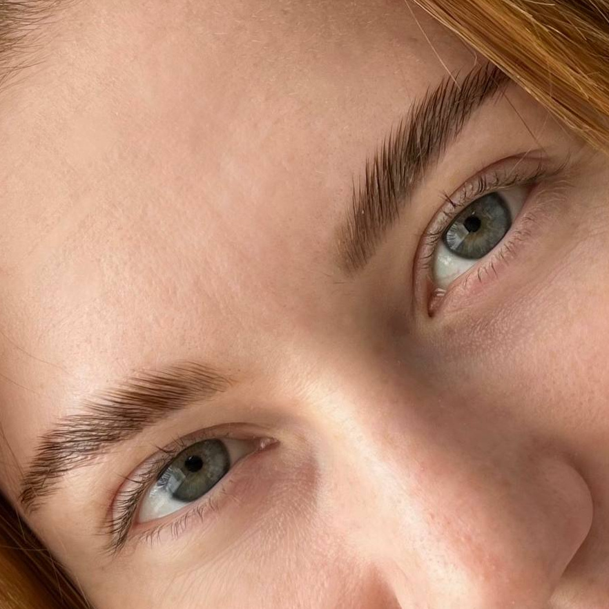 Коррекция+окрашивание+долговременная укладка бровей