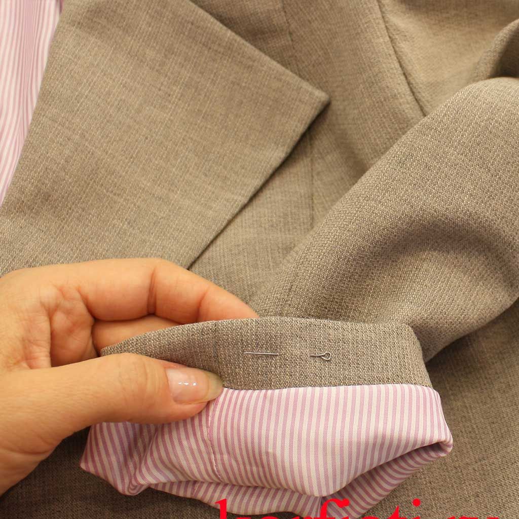 Укоротить рукав,  пиджак  на подкладе