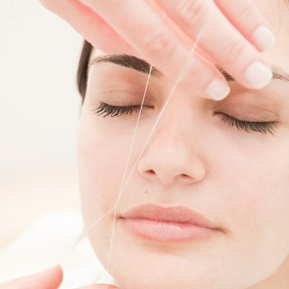 Коррекция нитью лицо