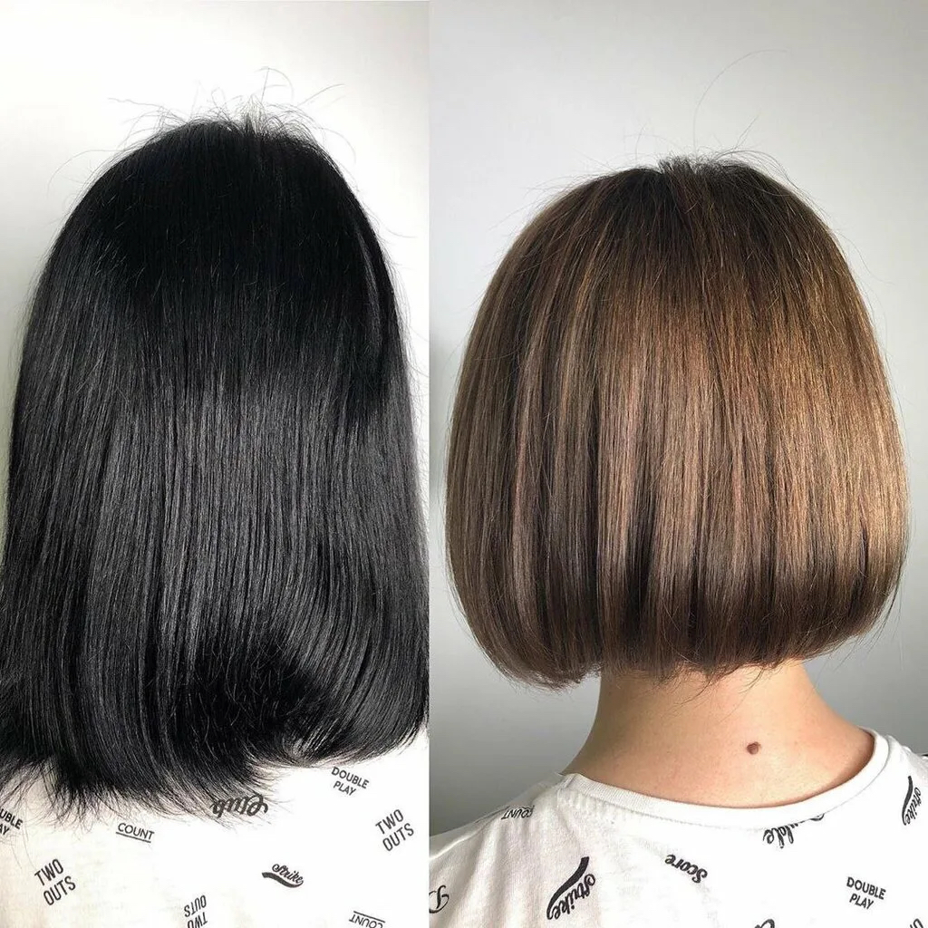 🔺Самый бережный ,,выход из черного,, 1-2 тона до плеч ( ❗️не смывка, не порошок) (2 этапа краской)