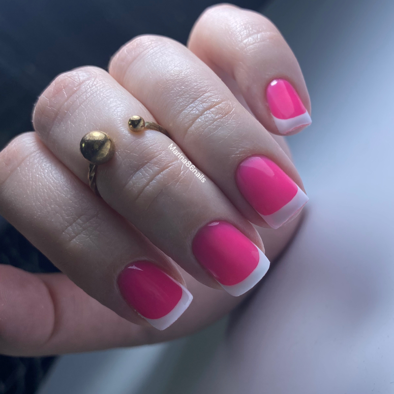 Маникюр с дизайном всех ногтей (френч,втирка,амбре)