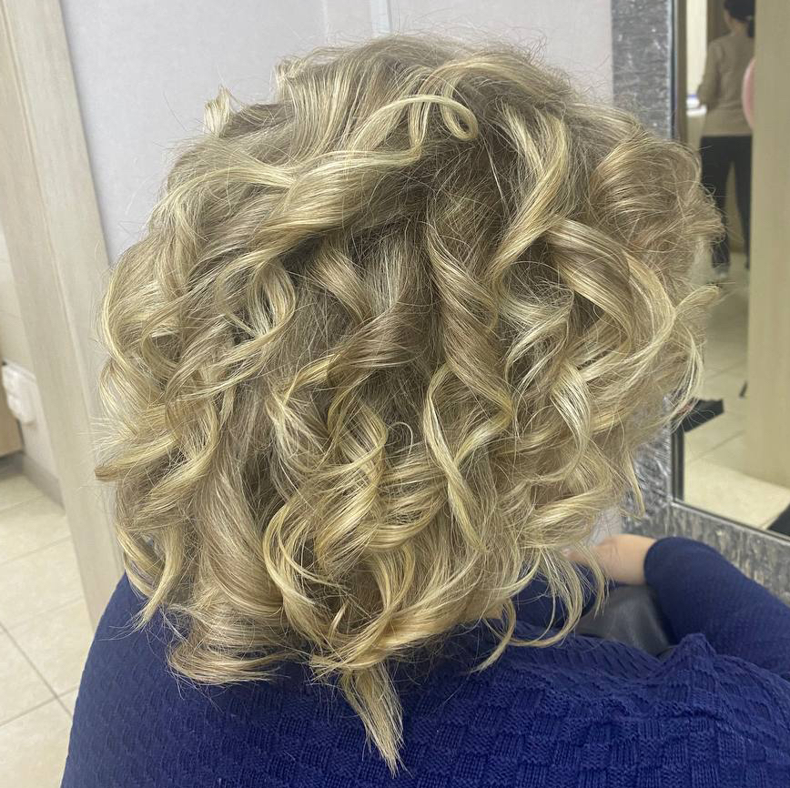 Укладка вечерняя средние волосы